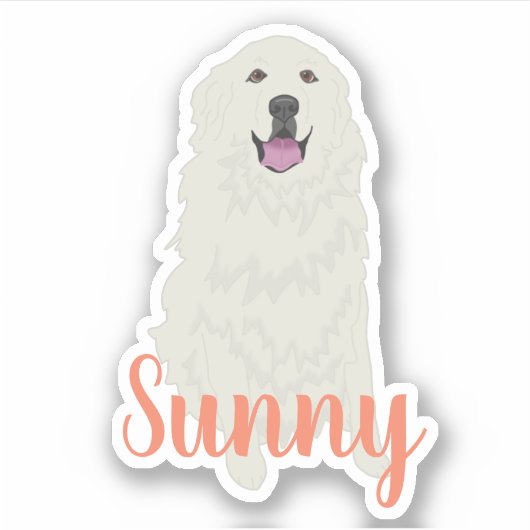 Aufkleber für personalisierte Pyrenäen (Vorderseite)