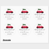 Aufkleber für personalisierte Round Holiday Gesche (Blatt)