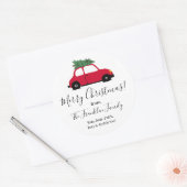 Aufkleber für personalisierte Round Holiday Gesche (Umschlag)