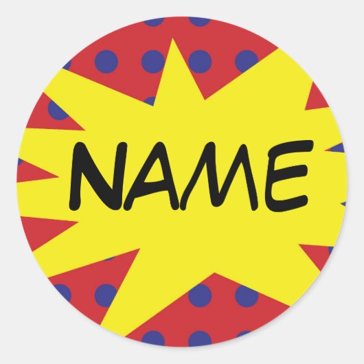 Aufkleber für personalisiertes Comic (Vorderseite)