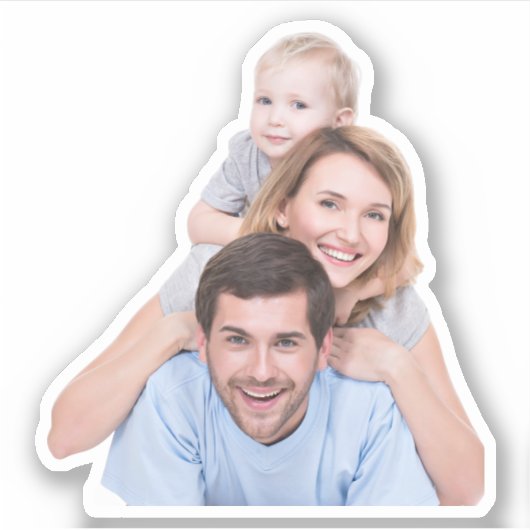 Aufkleber für Personalisiertes Foto (Vorderseite)