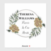 Aufkleber für personalisiertes Gold-Wreath-Memoria (Blatt)