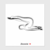 Aufkleber für Pilates-Pose (Blatt)