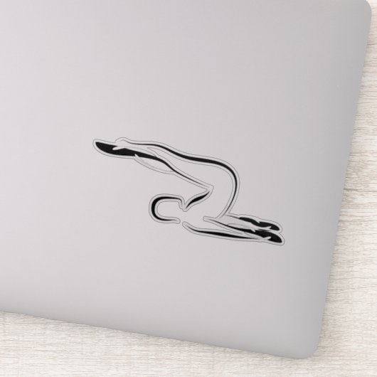 Aufkleber für Pilates-Pose (Detail)