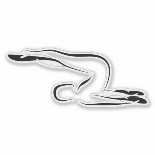 Aufkleber für Pilates-Pose (Vorderseite)