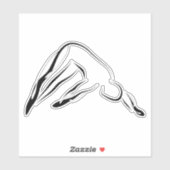 Aufkleber für Pilates-Pose (Blatt)
