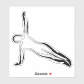 Aufkleber für Pilates-Pose (Blatt)