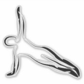 Aufkleber für Pilates-Pose (Vorderseite)