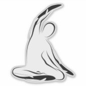 Aufkleber für Pilates-Pose (Vorderseite)