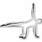 Aufkleber für Pilates-Pose (Vorderseite)