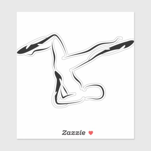 Aufkleber für Pilates-Pose (Blatt)