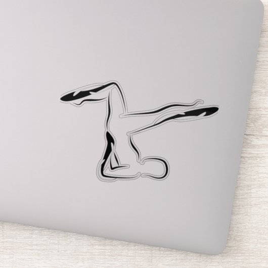 Aufkleber für Pilates-Pose (Detail)
