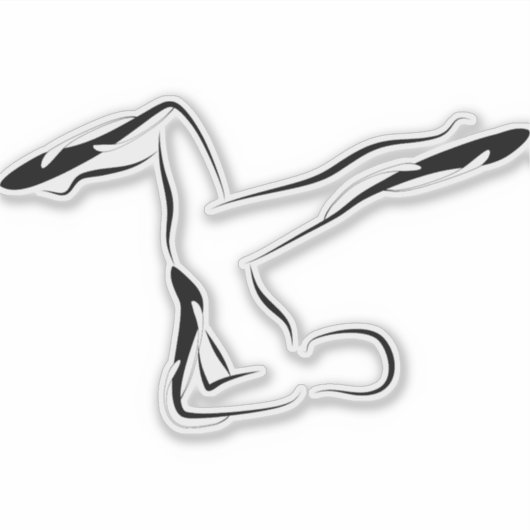 Aufkleber für Pilates-Pose (Vorderseite)