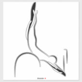 Aufkleber für Pilates-Pose (Blatt)