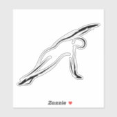 Aufkleber für Pilates-Pose (Blatt)