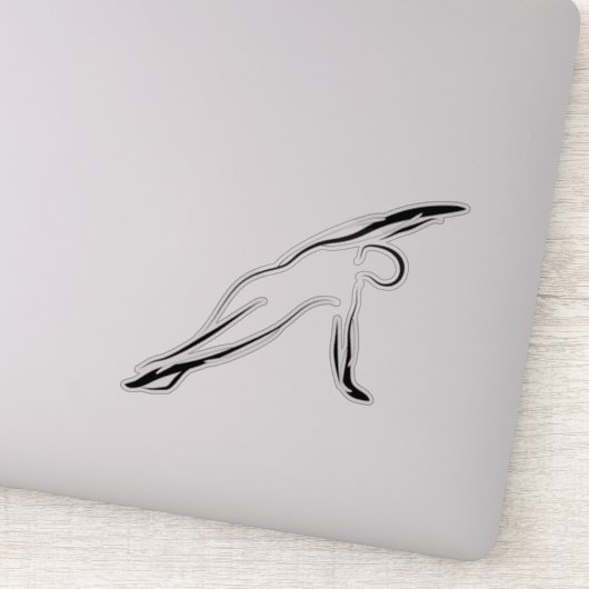 Aufkleber für Pilates-Pose (Detail)