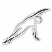 Aufkleber für Pilates-Pose (Vorderseite)