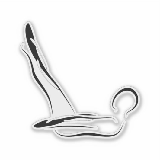 Aufkleber für Pilates-Pose (Vorderseite)