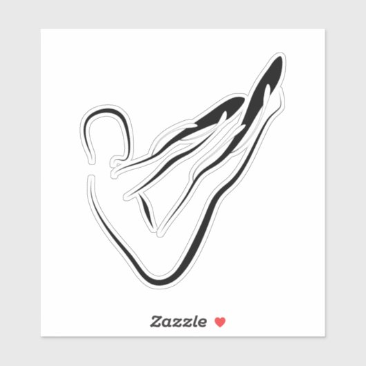 Aufkleber für Pilates-Pose (Blatt)