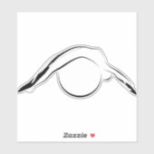 Aufkleber für Pilates-Pose (Blatt)