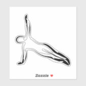 Aufkleber für Pilates-Pose (Blatt)