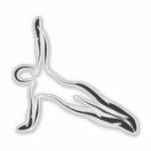 Aufkleber für Pilates-Pose (Vorderseite)
