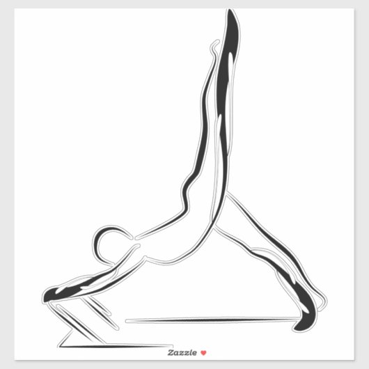 Aufkleber für Pilates-Pose (Blatt)