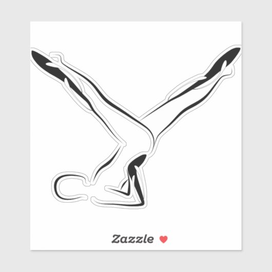Aufkleber für Pilates-Pose (Blatt)