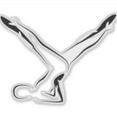 Aufkleber für Pilates-Pose (Vorderseite)