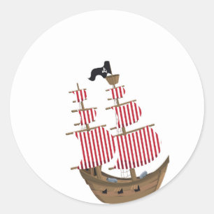 Aufkleber für Piratenschiffe