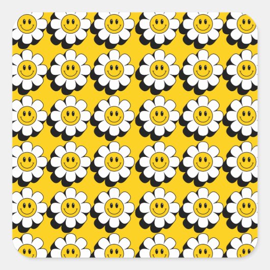 Aufkleber für Plural-Smiley-Blume (Vorderseite)