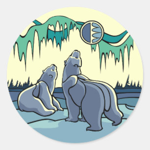 Aufkleber für Polar Bären Naturkunde Sticker & Ges
