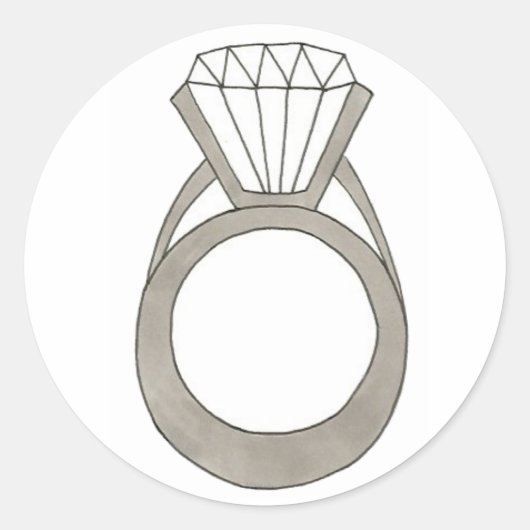 Aufkleber für Polterabend der Diamond-Verlobung (Vorderseite)