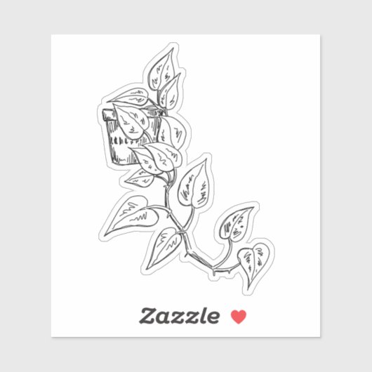 Aufkleber für Pothos (Blatt)