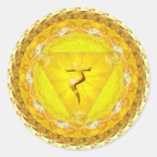 Aufkleber für Power, Feuer, Kraft, Sonnenakra (Vorderseite)