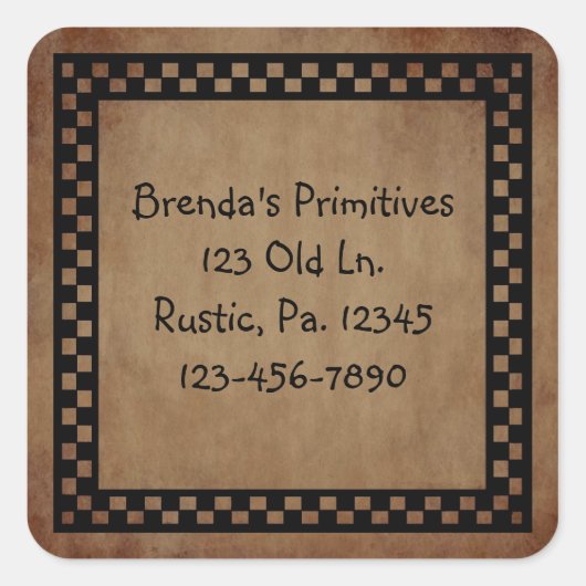 Aufkleber für primitive Karos (Vorderseite)