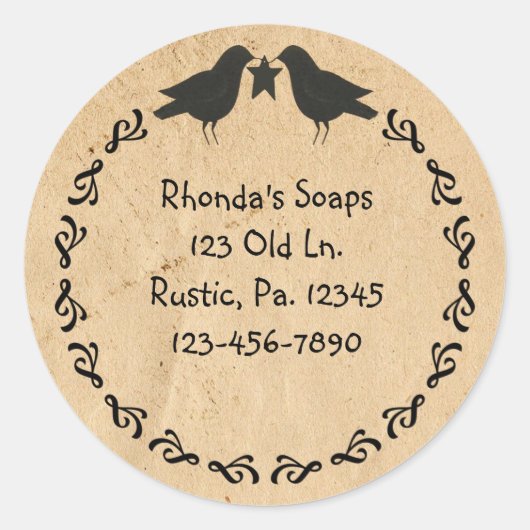 Aufkleber für primitive Krähen (Vorderseite)