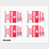 Aufkleber für Privateigentum (Blatt)