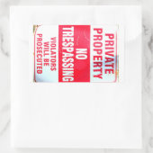 Aufkleber für Privateigentum (Tasche)