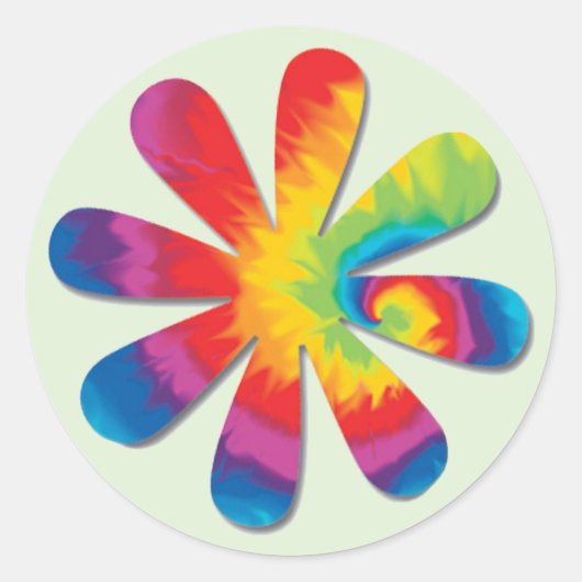 Aufkleber für psychedelische Blume (Vorderseite)