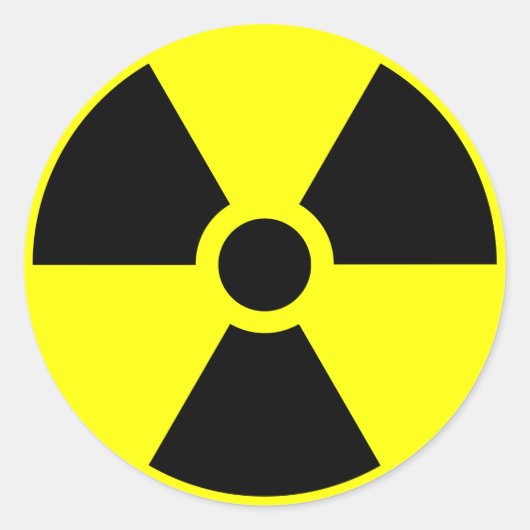 Aufkleber für radioaktive Warnsignale (Vorderseite)