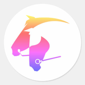 Aufkleber für Rainbow-Pferdeköpfe