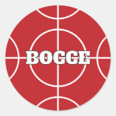 Aufkleber für Red Bocce Game Ball (Vorderseite)