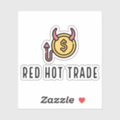 Aufkleber für Red Hot Trade-Logos (Blatt)