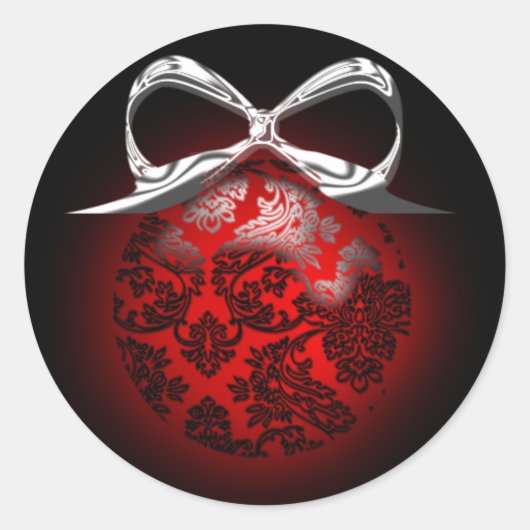 Aufkleber für Red Tree Ornament Holiday Season Car (Vorderseite)