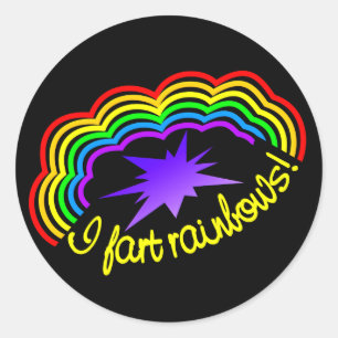 Aufkleber für Regenbogen-Furzen