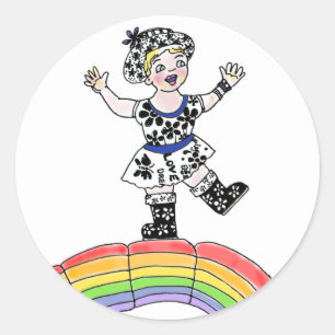 Aufkleber für Regenbogen-Liebe