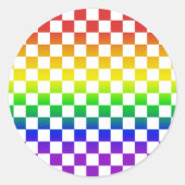 Aufkleber für Regenbogen-Schachbretter 01 (Vorderseite)
