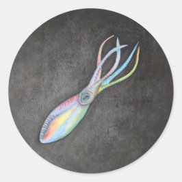Aufkleber für Regenbogen-Tintenfisch