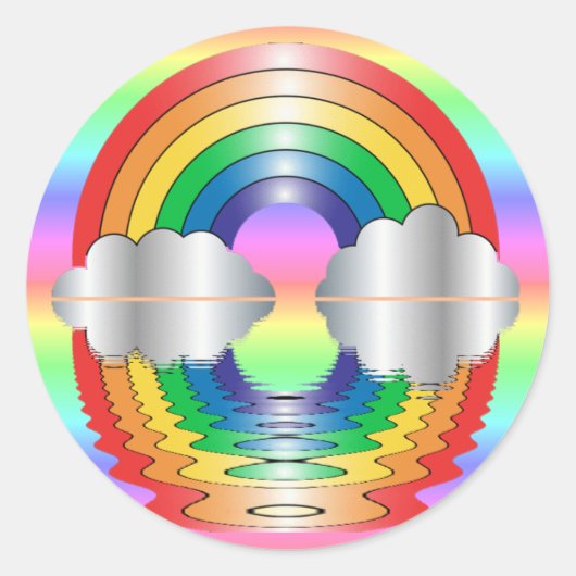 Aufkleber für Regenbogen und Wolken (Vorderseite)